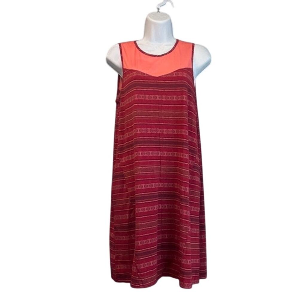 Toad & co. Womens M Red Swing Summer Mesh Top beachy dress Pockets
